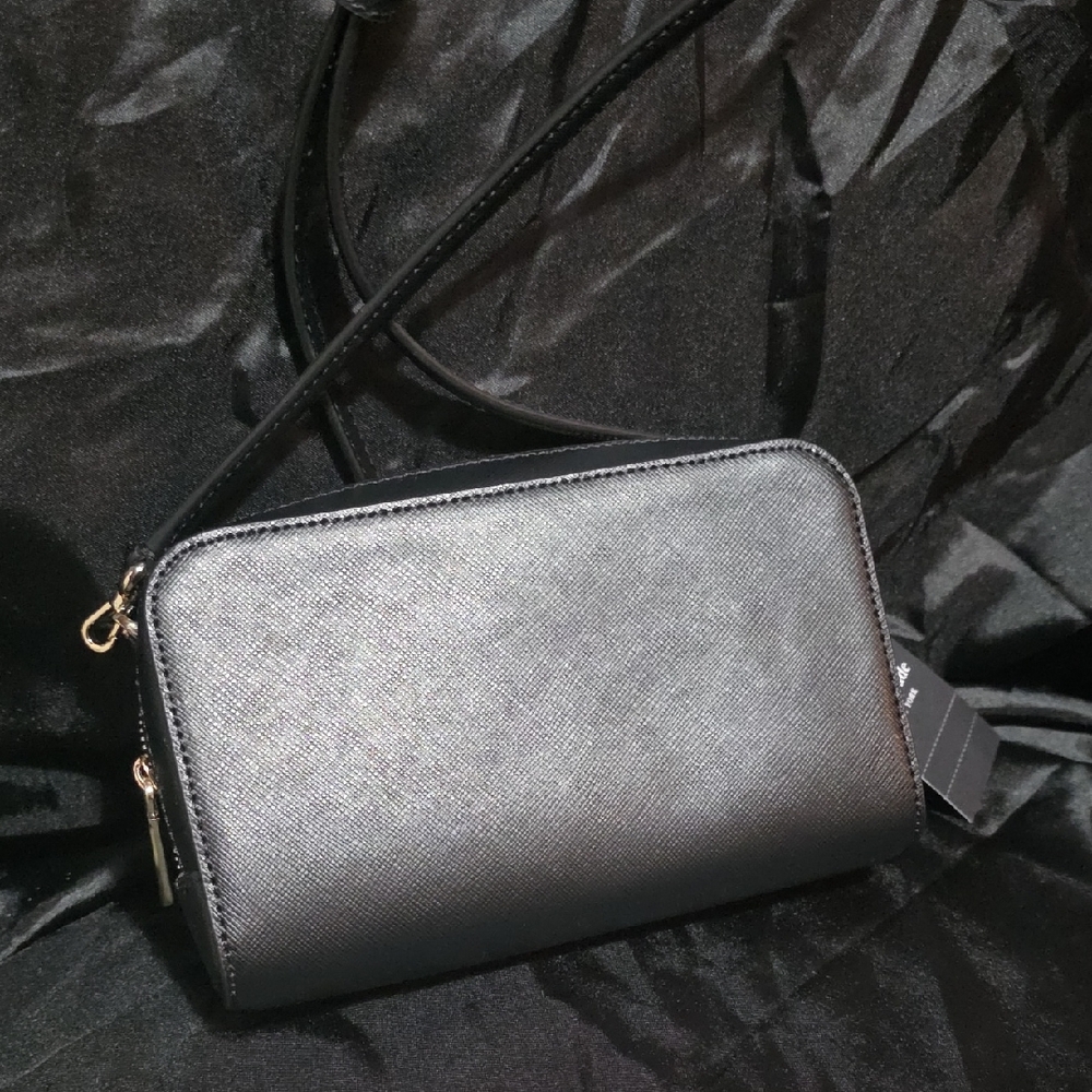 Kate Spade Staci Dual Air‎ Crossbody Black Saffiano Leather Bag NWT - Picture 4 of 5